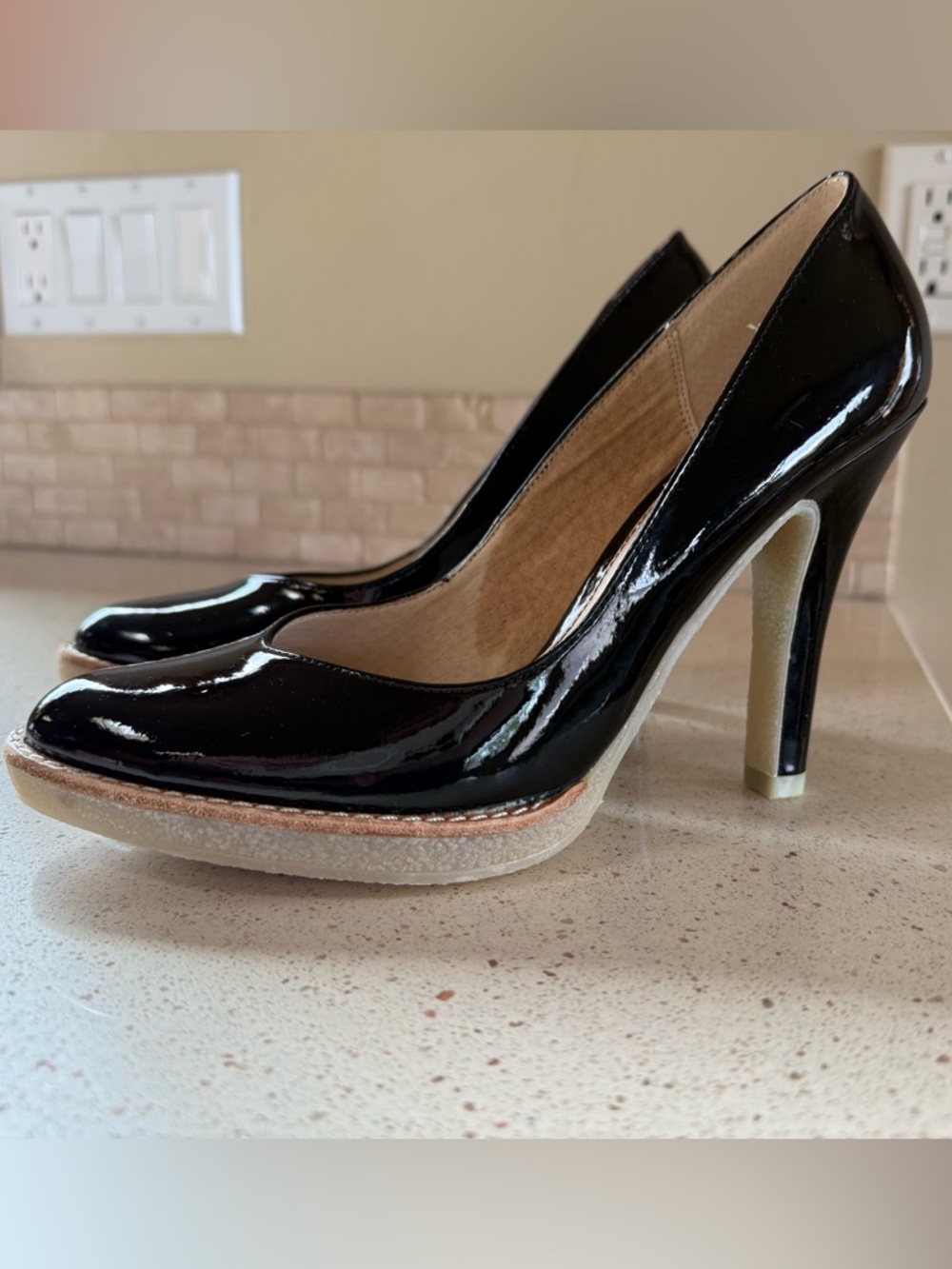 Chinese Laundry Black Patent High Heel Pumps